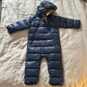 Patagonia Navy Blue Hooded Puffer Snowsuit